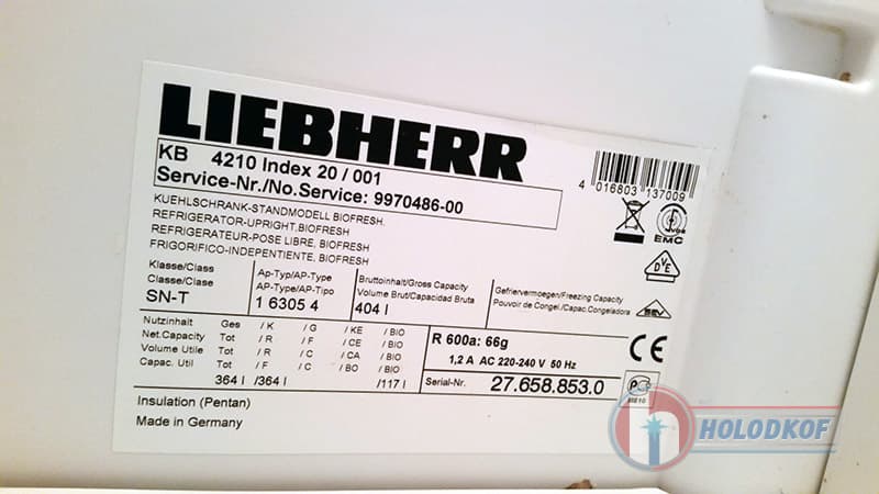 Ремонт холодильника Liebherr KB 4210