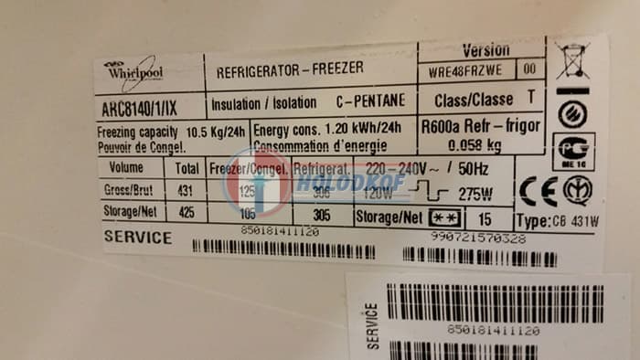 Ремонт холодильника Whirpool WRE48FRZ